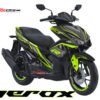 Decal Stiker Yamaha AEROX 155 VVA BLACK GREEN TECHNO